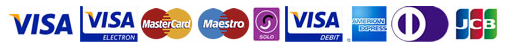 Credit cards we accept on this website