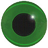 Pack of 3 Green Teddy Bear Eyes. An 'old fashioned' style eye where the glass is coloured and the eye is not painted on the back. Single loop fixing.