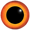 Light Orange/Orange Glass Bird Eyes. Concave/Convex multicolour bird eyes made from crystal and hand painted. Light Orange/Orange Glass Bird Eyes. Concave/Convex multicolour bird eyes made from crystal and hand painted.