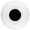 White Glass Bird Eyes. A single colour iris with a black pupil on wire. Ideal for stickmaking and Decoy carving.